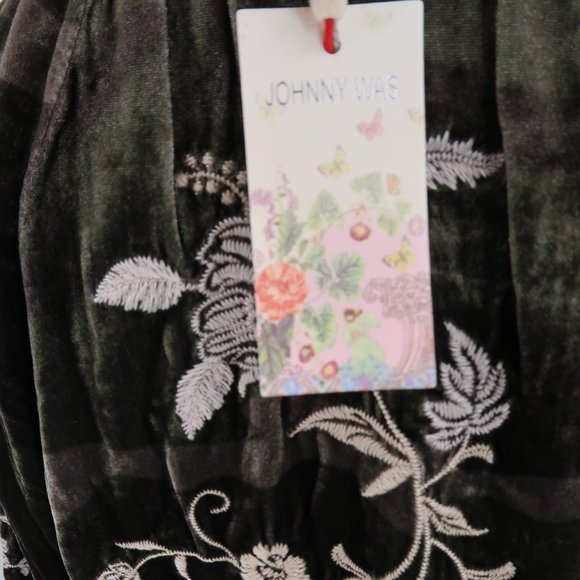 JOHNNY WAS Millie Velvet Peasant Blouse - Picture 6 of 10